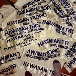 Hawaiian Tropic contest sashes.